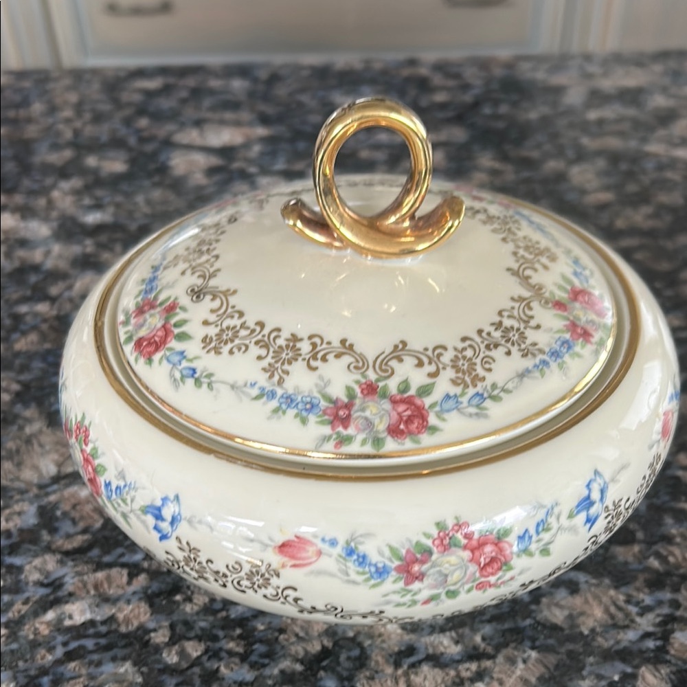 PME BAVARIA JACGERELO VINTAGE  FLORAL DISH GERMANY